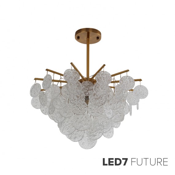 Loft Industry Modern - Shine Ice Discs Chandelier